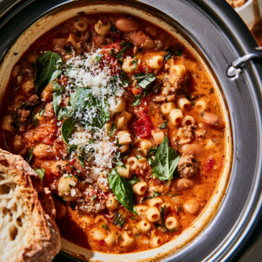 Crockpot Pasta Fagioli Soup