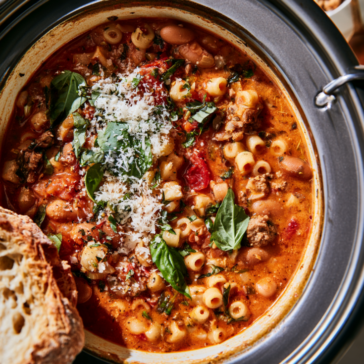 Crockpot Pasta Fagioli Soup