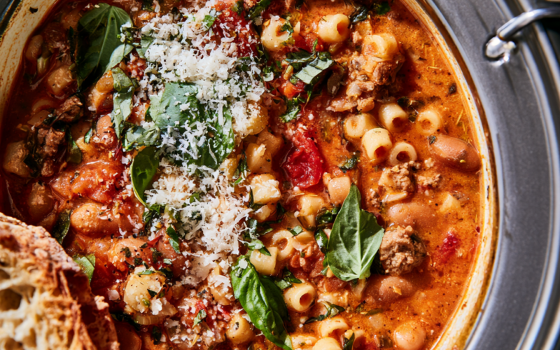 Crockpot Pasta Fagioli Soup