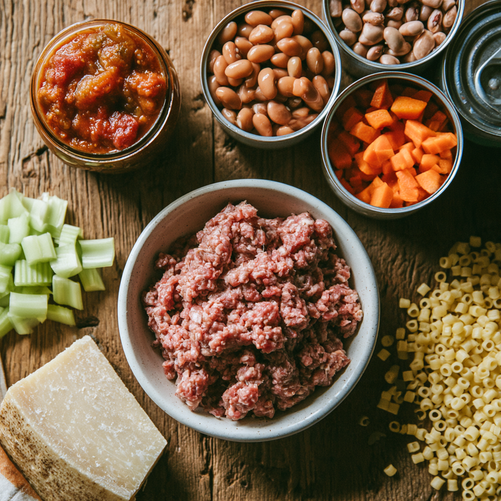 Crockpot Pasta Fagioli Soup Ingredients