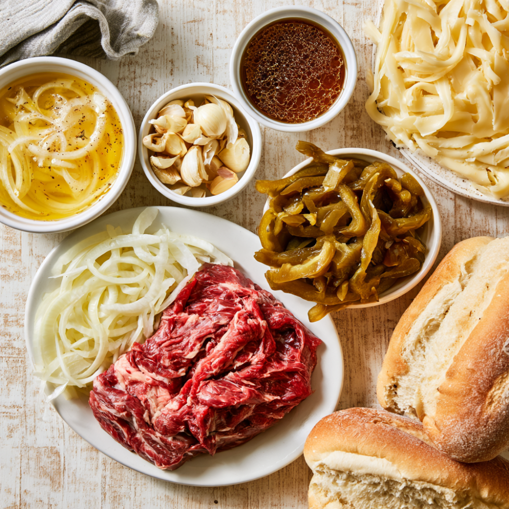 Crockpot Philly Cheesesteak Recipe Ingredients