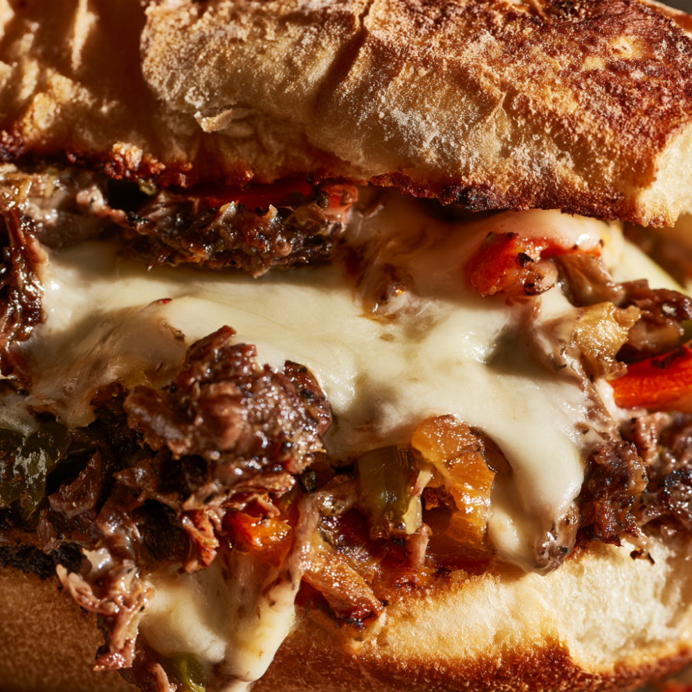 Crockpot Philly Cheesesteak Recipe-closeup