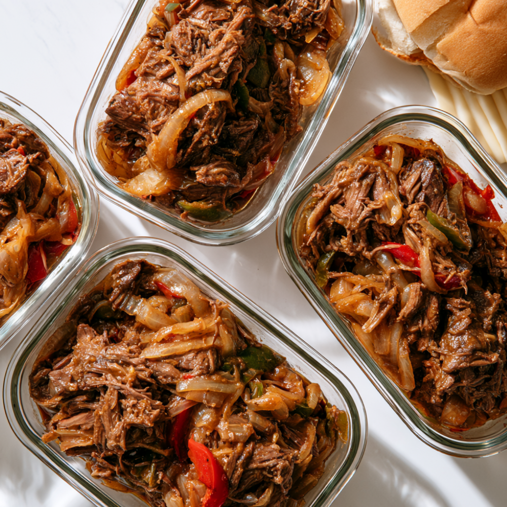 Crockpot Philly Cheesesteak Recipe meal prep