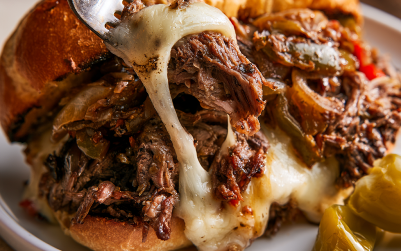 Crockpot Philly Cheesesteak Recipe-sandwiches