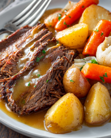 Crockpot Pot Roast-served