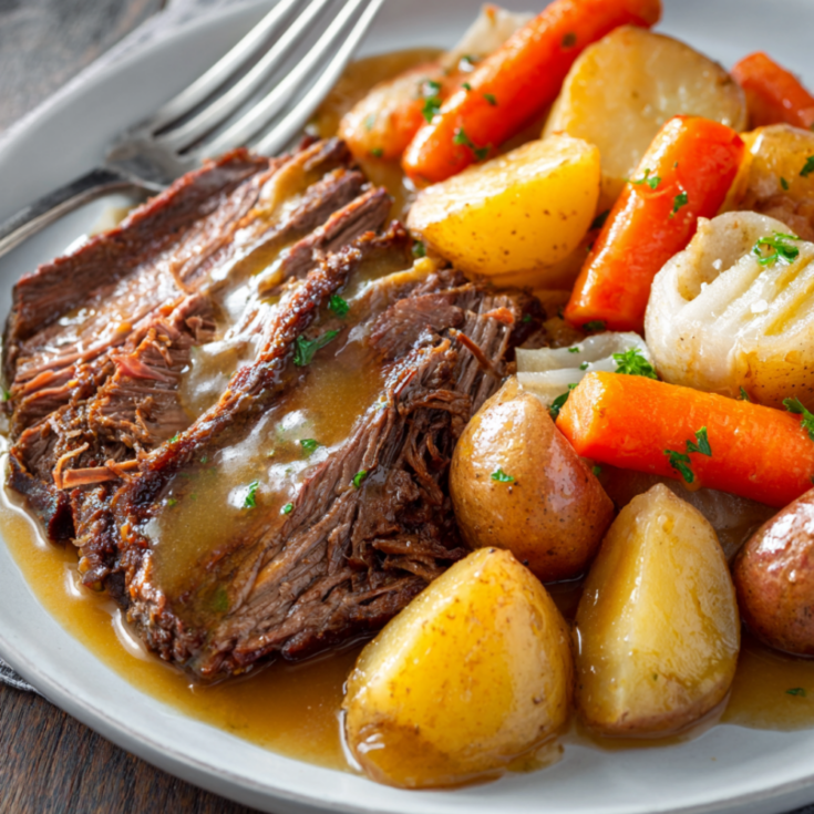 Crockpot Pot Roast-served