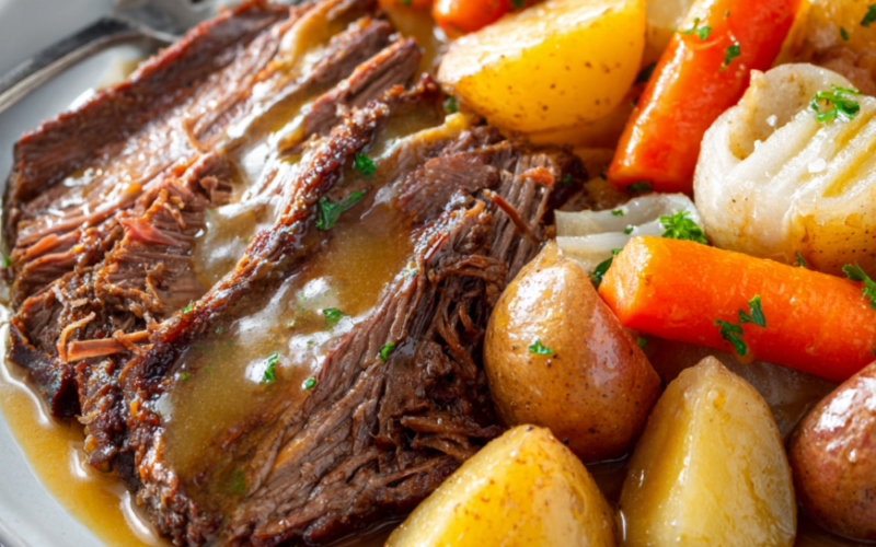 Crockpot Pot Roast-served