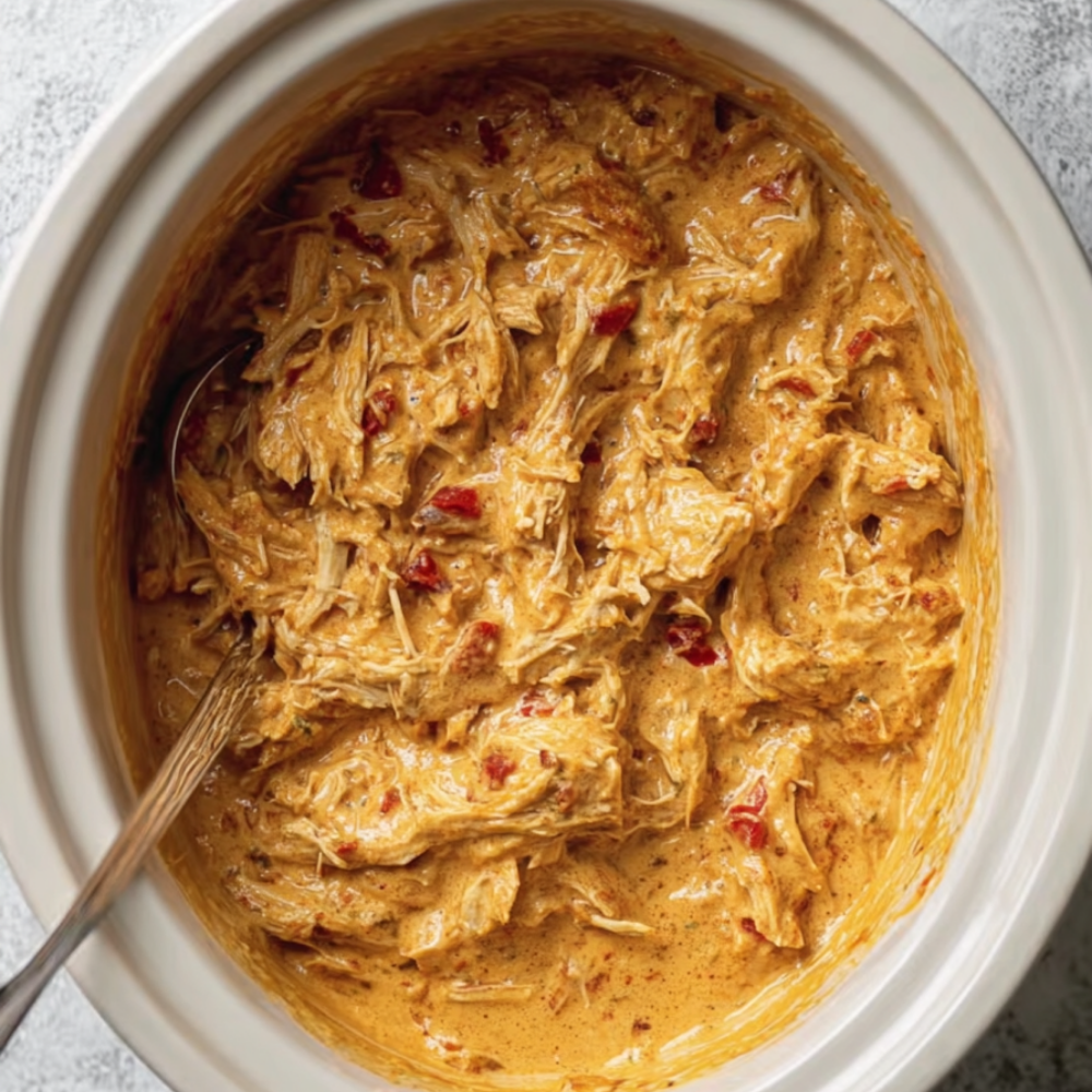 Crockpot Queso Chicken slow cooker