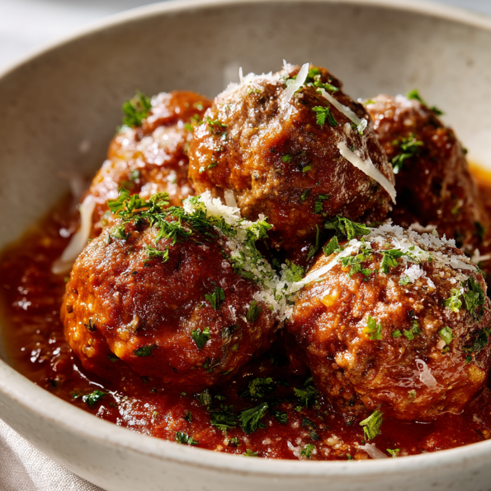 Crockpot Spaghetti And Meatballs-Served