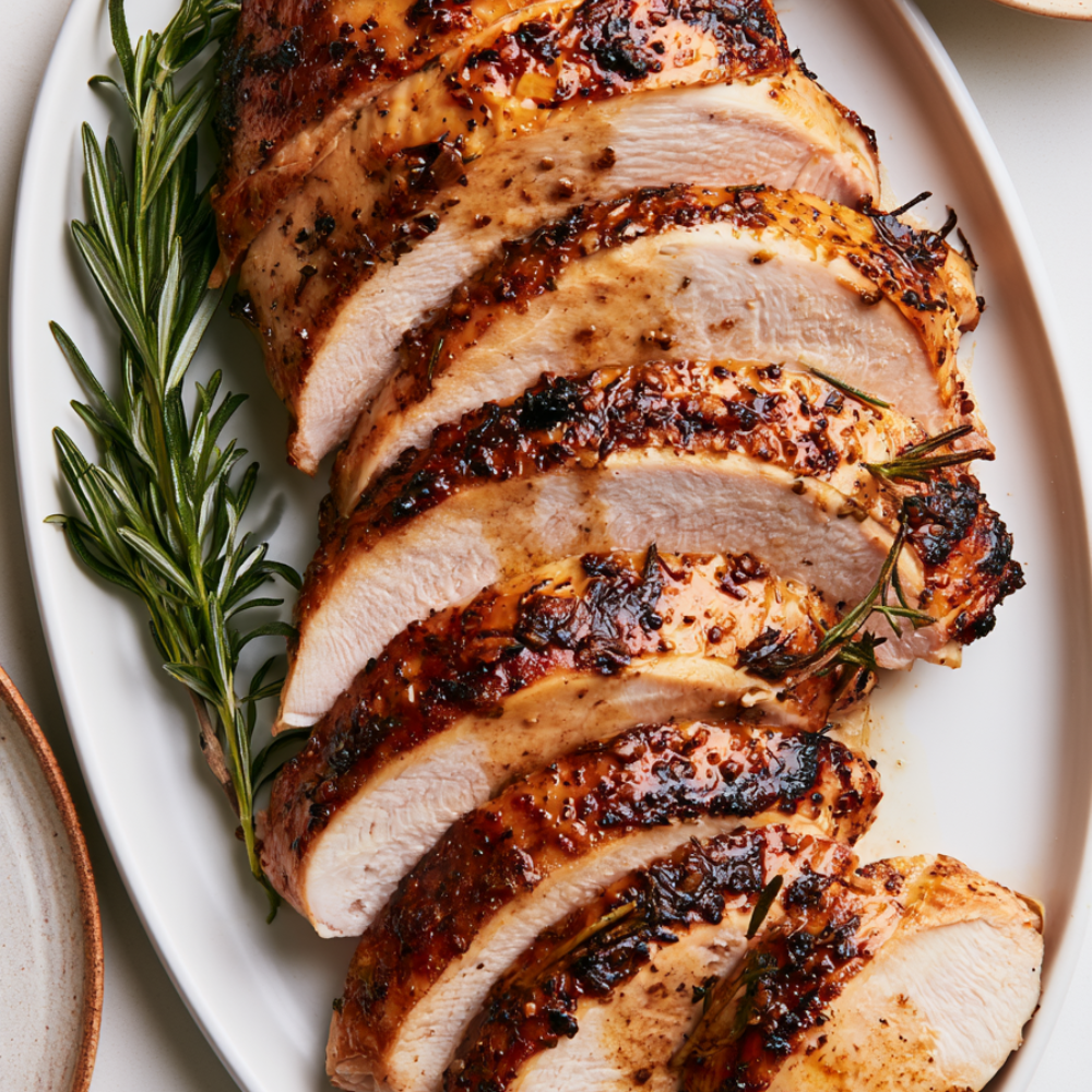 Crockpot Turkey Breast -served