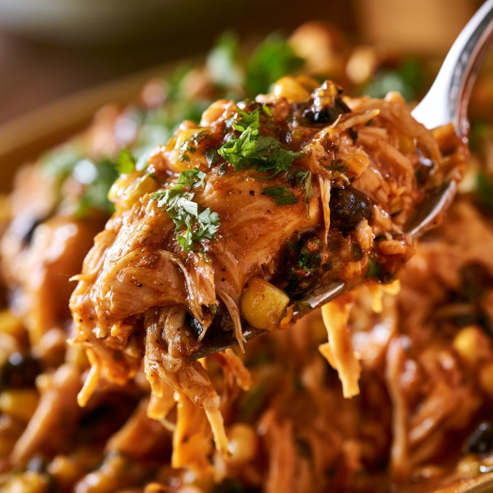Fiesta Chicken Crockpot Close up
