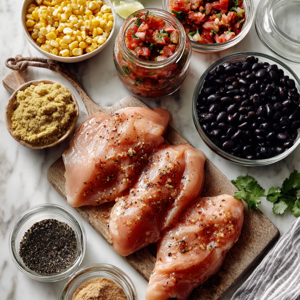Fiesta Chicken Crockpot Recipe Ingredients