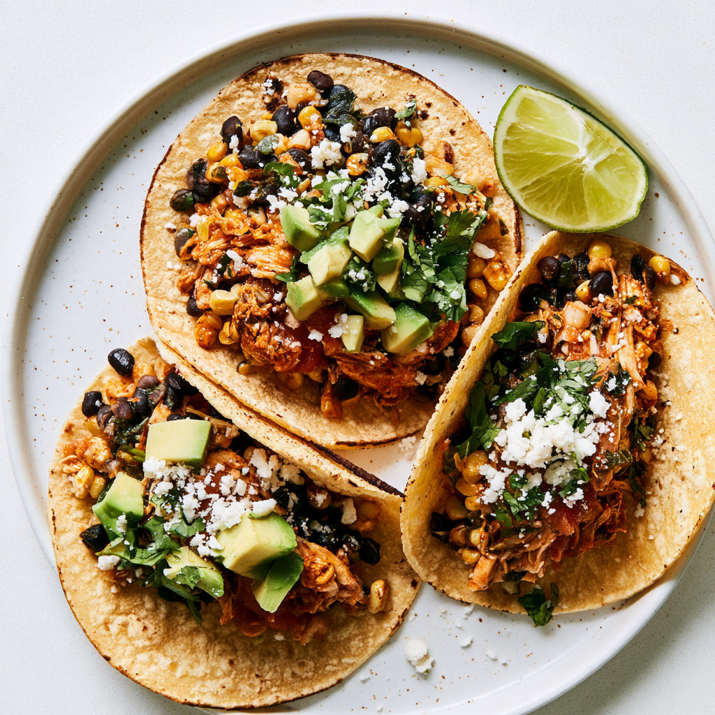 Fiesta Chicken Crockpot Tacos