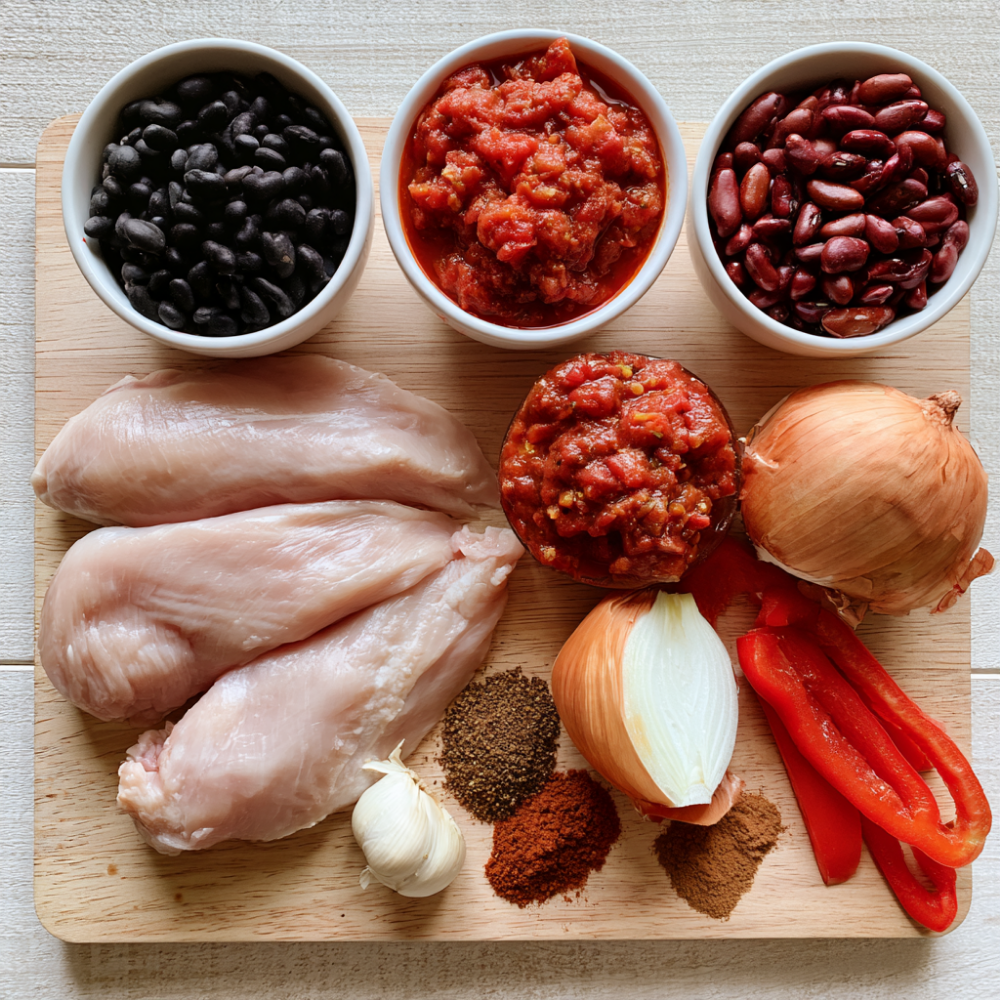 Red Crockpot Chicken Chili Ingredients