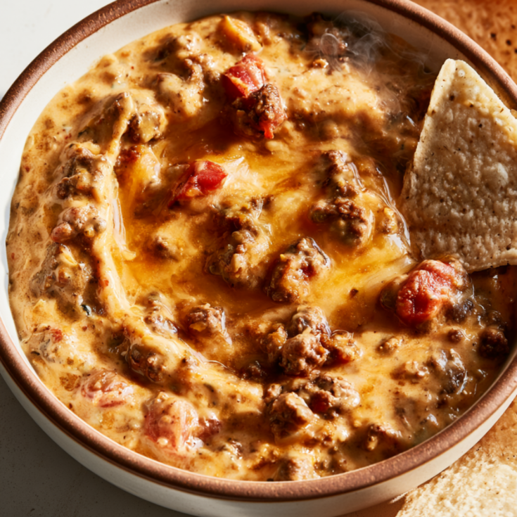Rotel Dip with Ground Beef variation