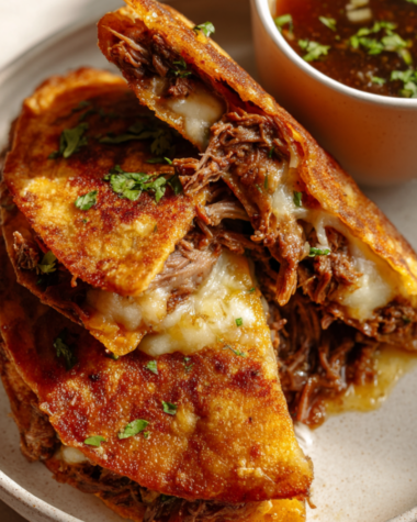 Shredded Beef Tacos Crockpot -crispy tacos