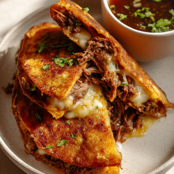 Shredded Beef Tacos Crockpot -crispy tacos