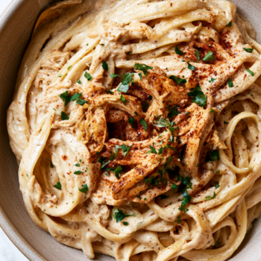 cajun chicken pasta crockpot-served