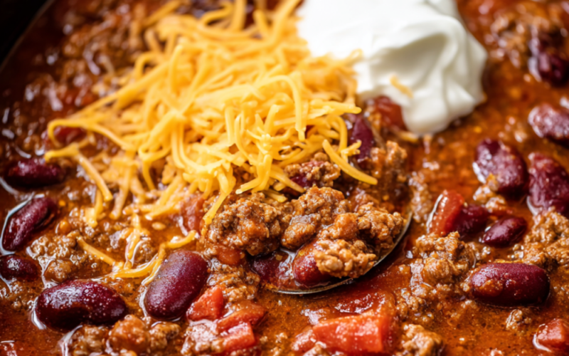 crockpot beef chili recipe