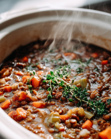 crockpot lentil soup