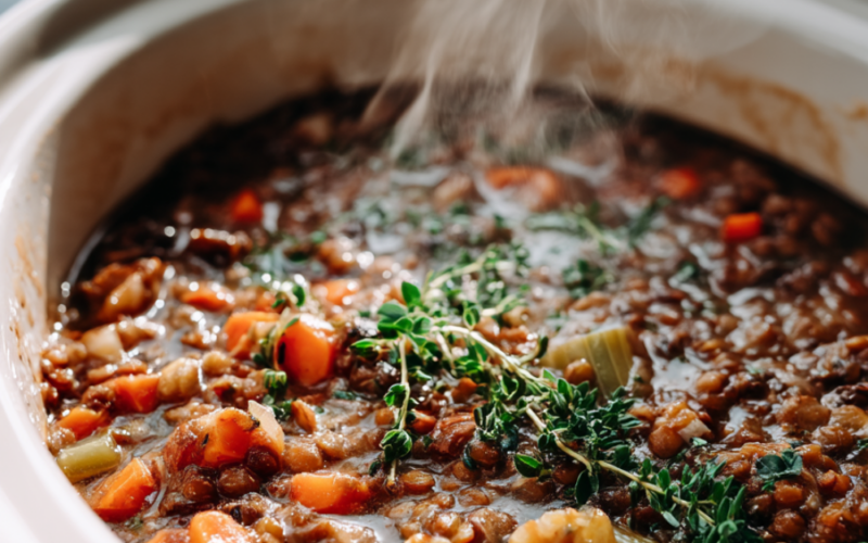 crockpot lentil soup