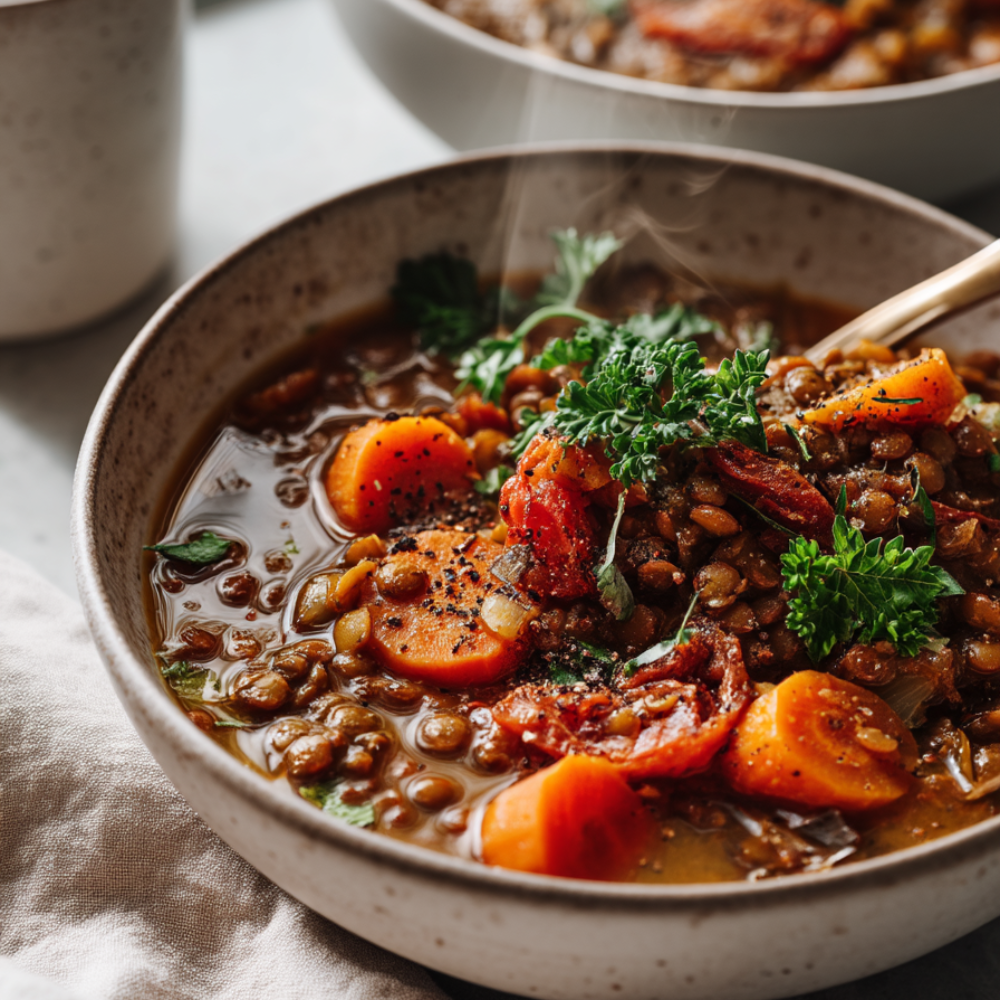 crockpot lentil soup