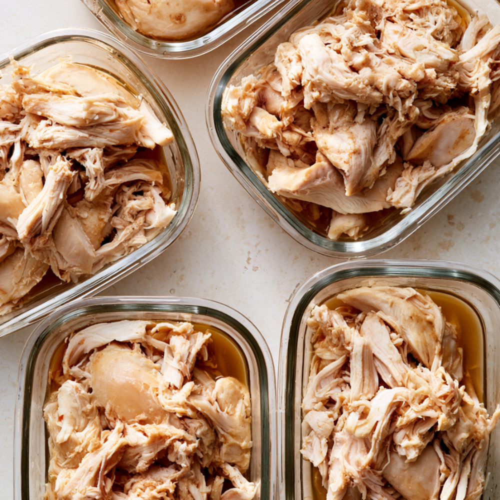 crockpot shredded chicken -meal prep