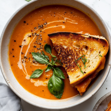 crockpot tomato soup-serving suggestions