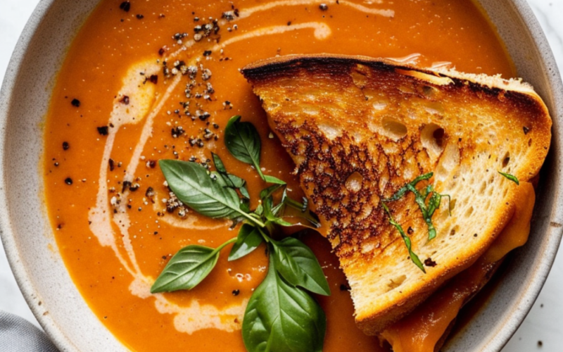 crockpot tomato soup-serving suggestions