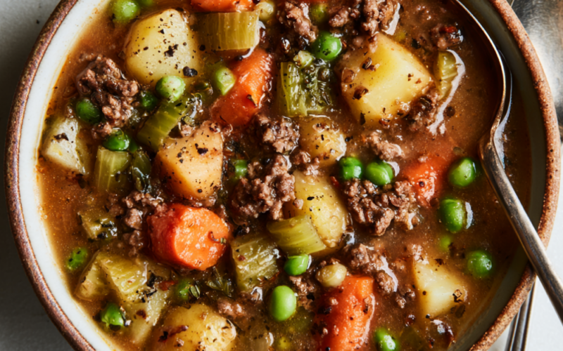 hamburger soup crockpot