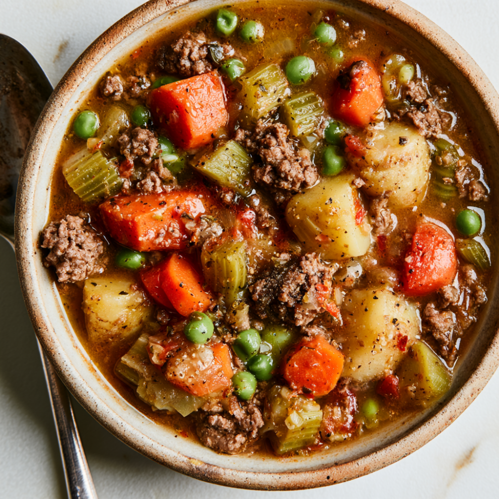 hamburger soup crockpot recipe