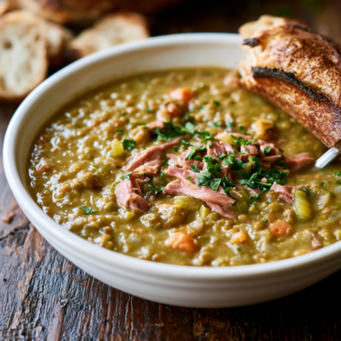 split pea soup crockpot