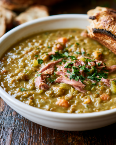 split pea soup crockpot