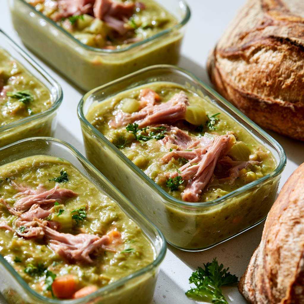 split pea soup crockpot meal prep