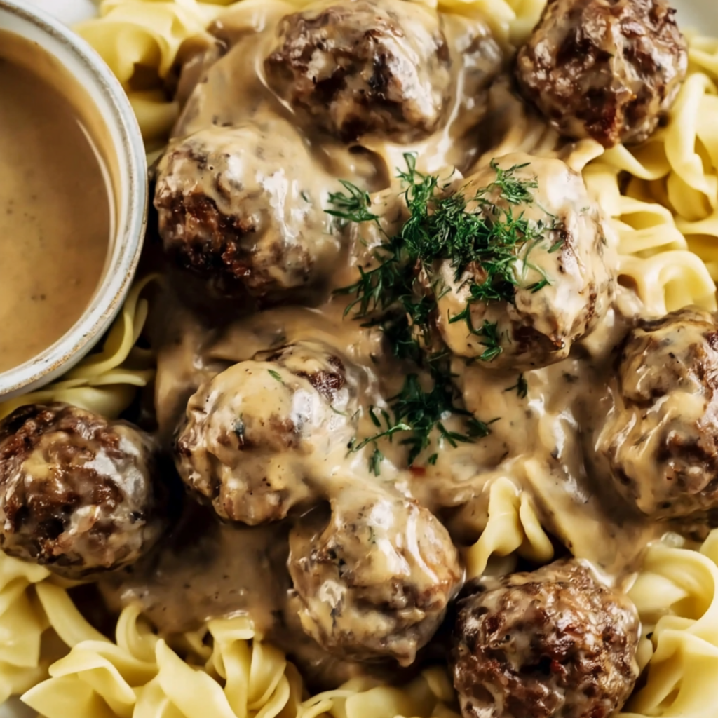 swedish meatballs crockpot _ close up